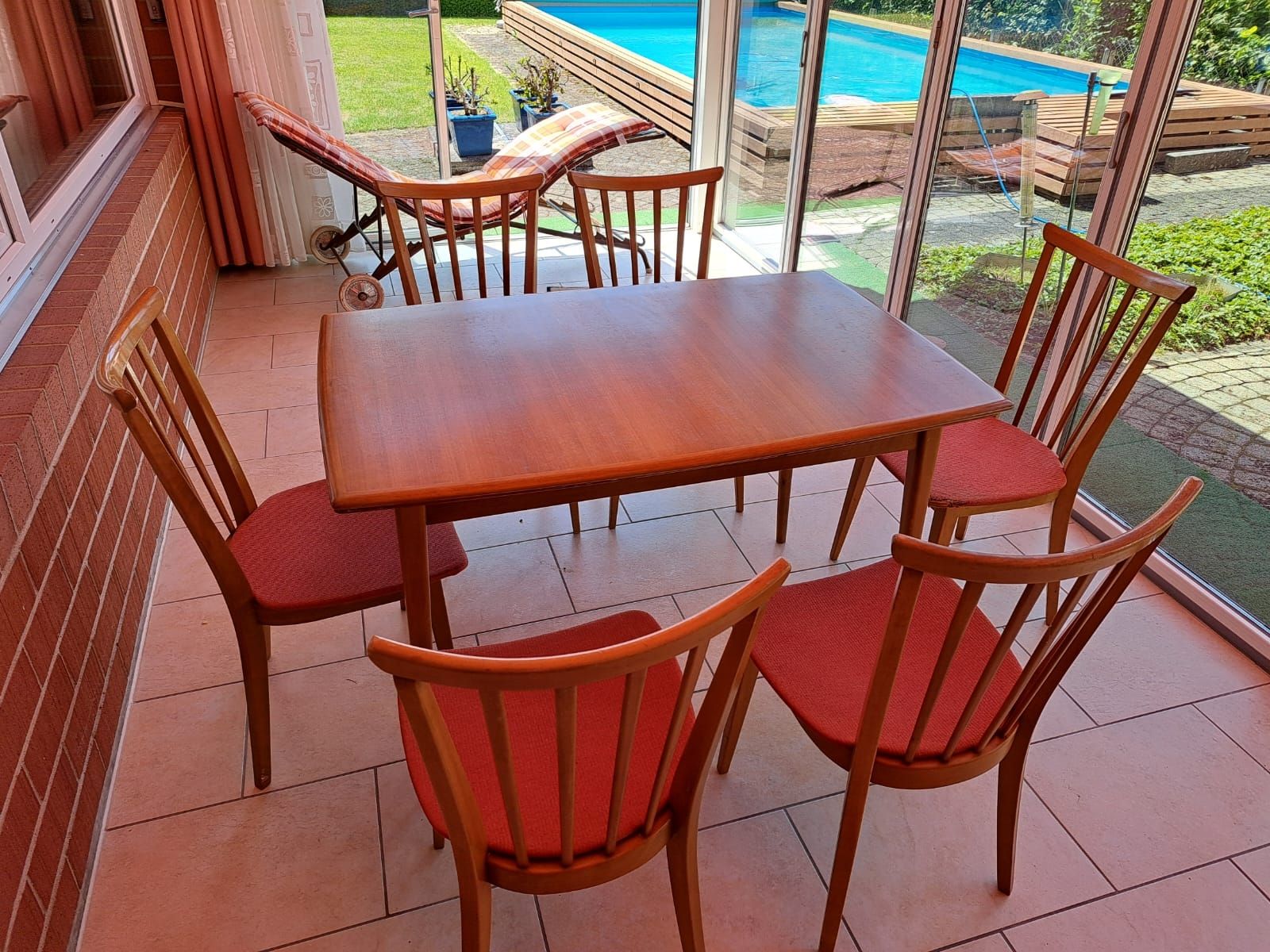 Tavoli: Teak  Ausziehtisch Esstischmit 6 Stühle – Usato da Zwingen venduto da inf_2blh 6