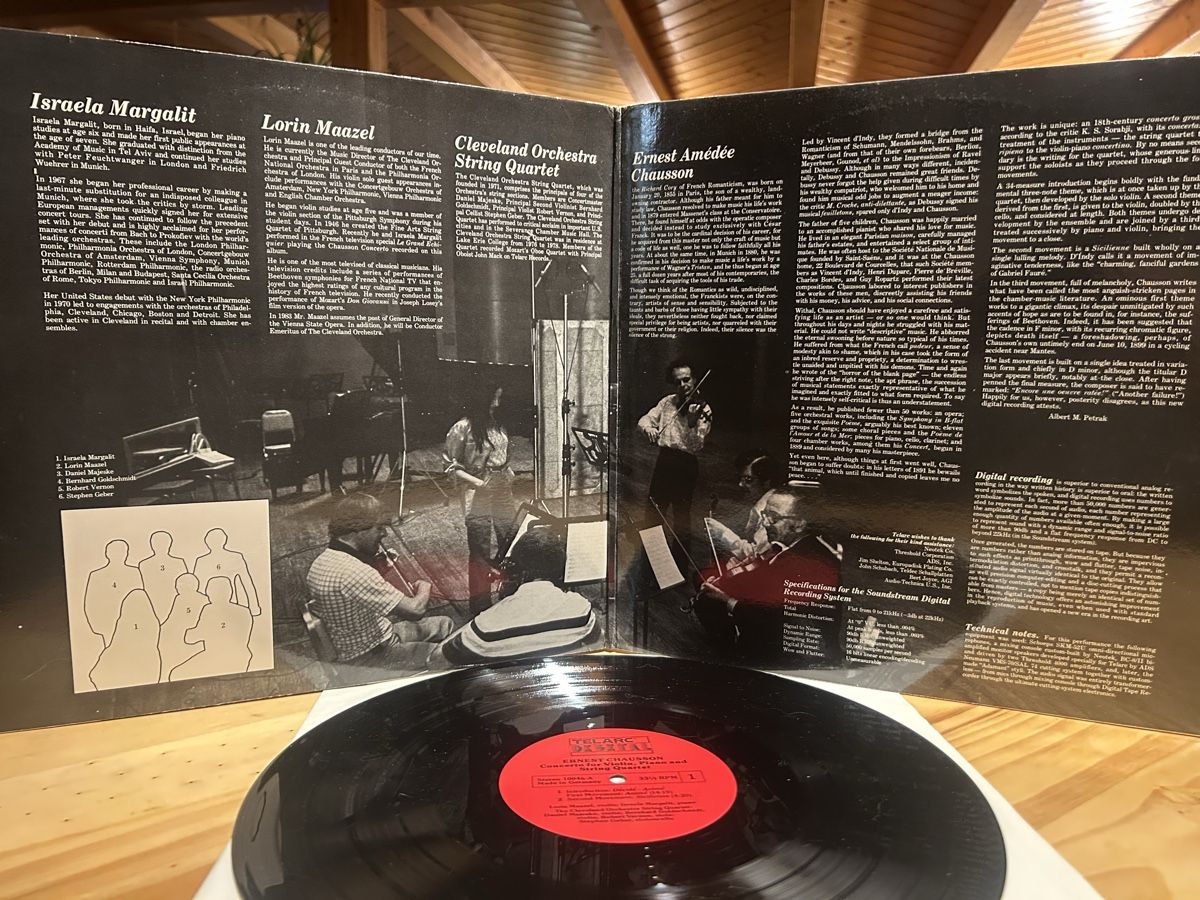 Dischi in vinile: Chausson: Concerto for piano, violin & string quartet TELARC – Usato da Haute-Nendaz venduto da Arzak 1