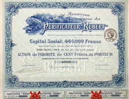 SA Française du Purificateur "Rubert", Paris - 1923