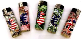 5er Set Feuerzeuge  / nachfüllbar  Mod. Dollar