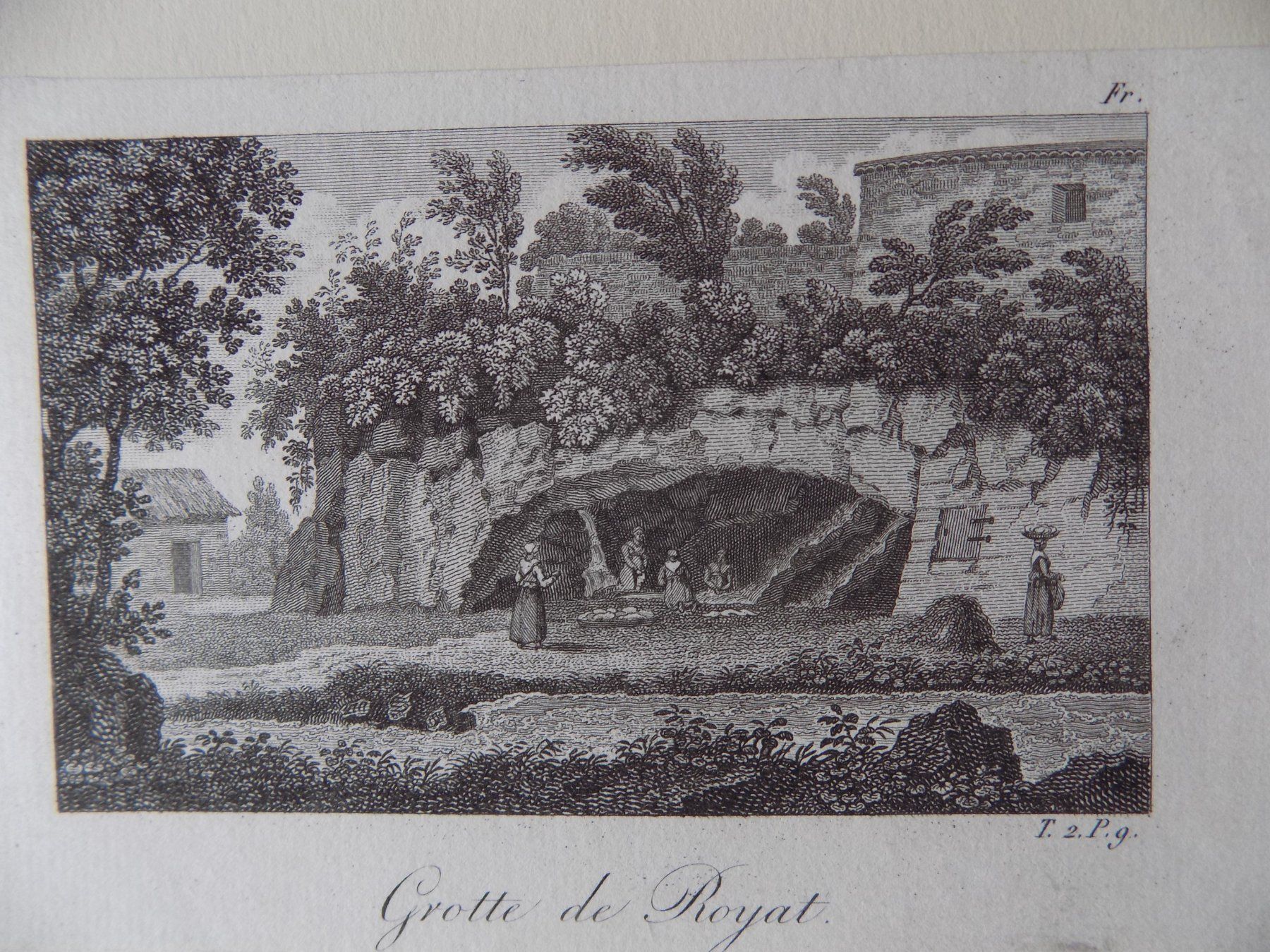 Stiche: Grotte die Royat Kupferstich – Gebraucht aus Risch von Antikfee 2