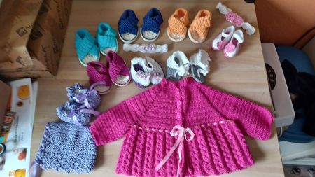 Handgestrickte Baby Sammlung, Grösse 50-68, NEU