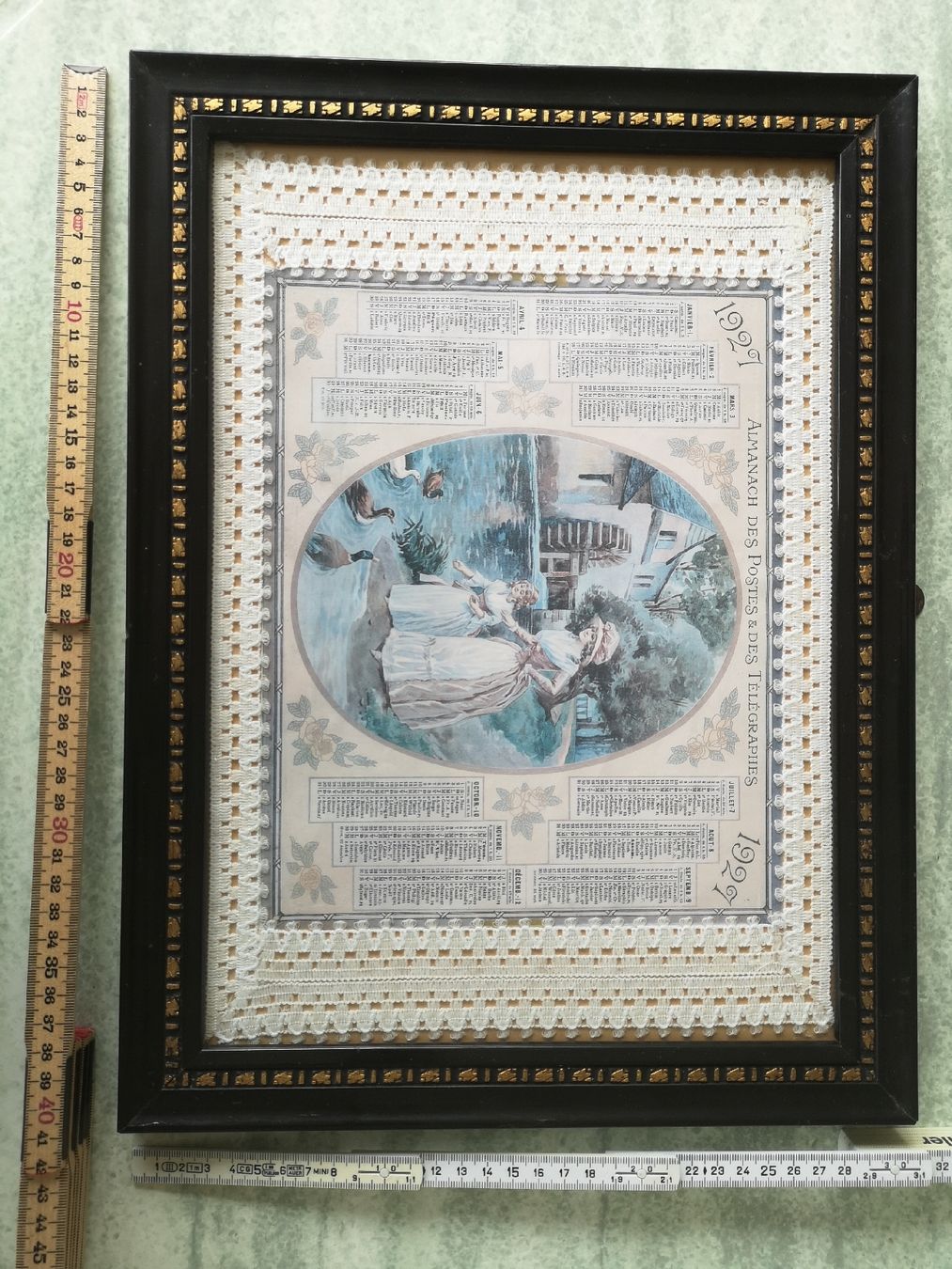 Poster & Bilder: 1927 schönes Bild mit Kalender 1927 – Gebraucht aus Kleindietwil von wecker21