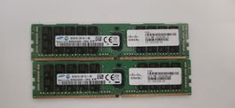 2x Samsung 16GB DDR4 RAM Speicher 2Rx4 2133Mhz
