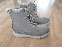 TAMARIS Damen Leder-Schnürstiefelette beige Gr. 40