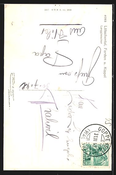 Cartoline postali: Kippel /Lötschental, Teilansicht mit Fe – Usato da Berlin venduto da bartko-reher 1