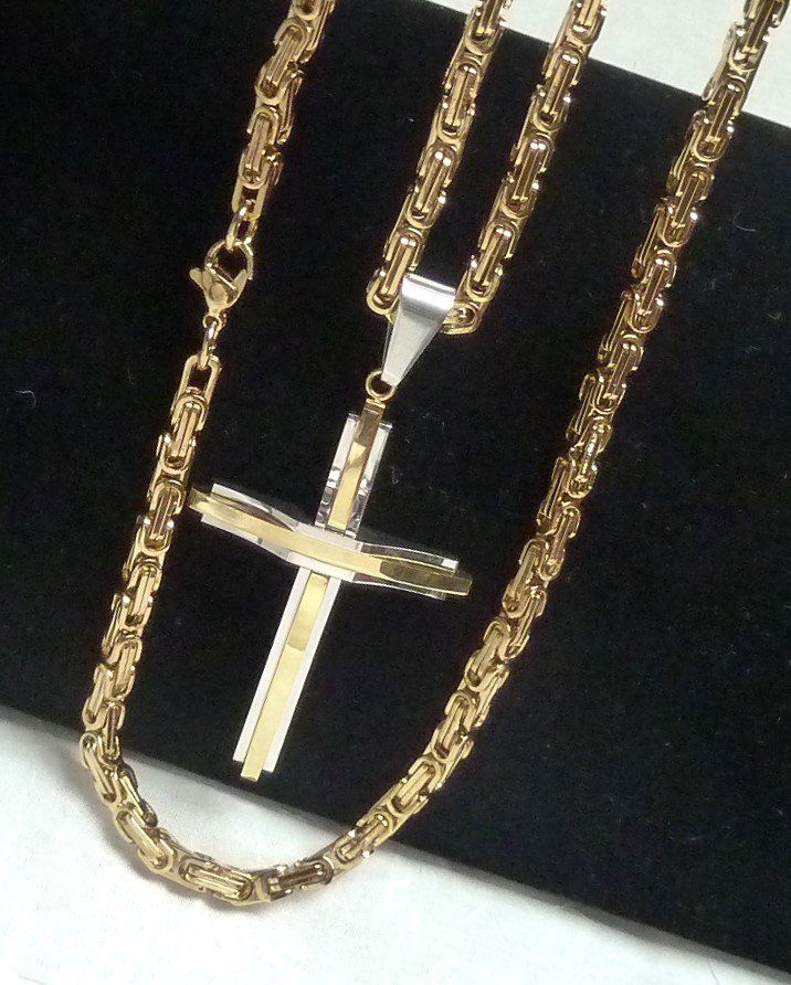 Ketten: Collier croix, collier religieux. Unisexe. – Neu und originalverpackt aus Lamboing von Qtrica 1