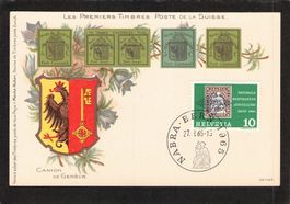AK Briefmarkensprache , NABRA Bern 27.8.1965