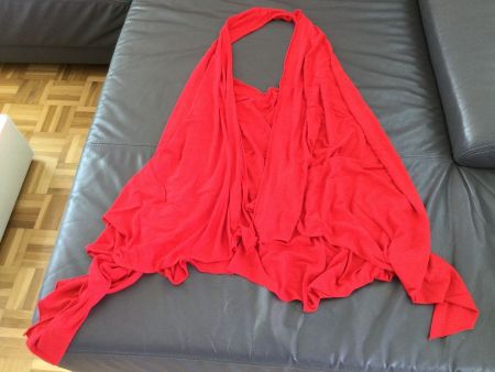 Strandwickel-Kleid rot