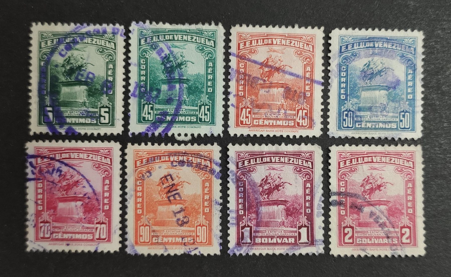 Tutti i francobolli: Venezuela 1940-48, Flugpost, LoT gestempelt – Usato da Wil SG venduto da Zazal