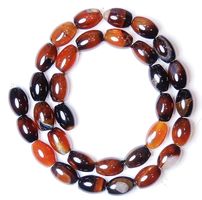 1 Strang echte natürliche Sarder Achat Perlen 12x8 mm