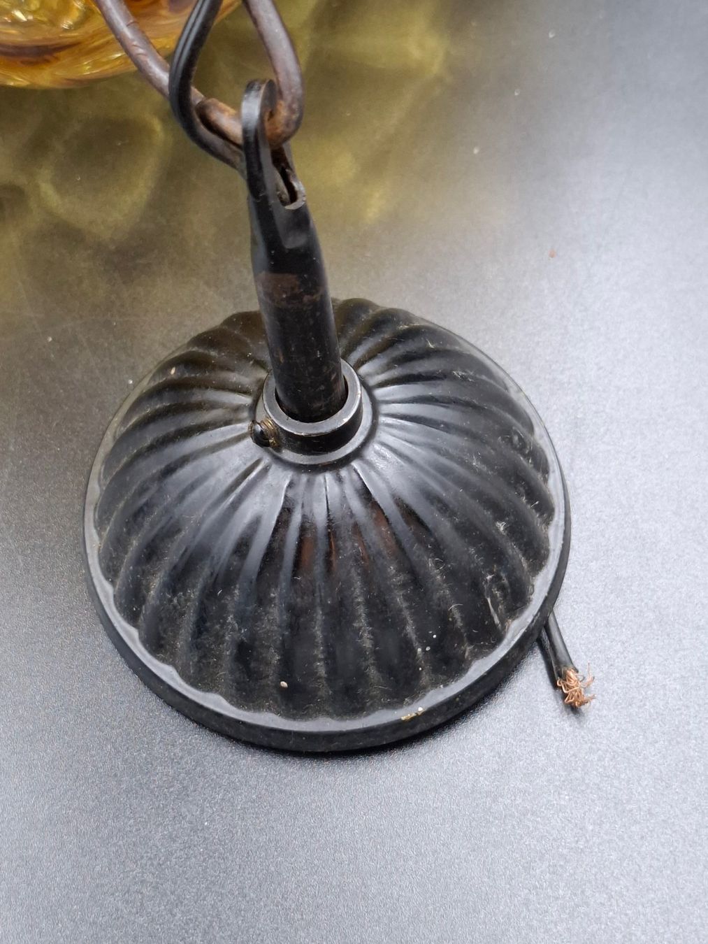 Lampadari & plafoniere: Pendelleuchte Murano Gold Glas Bernstein Stil 50er Boho Chic – Usato da Zürich venduto da bruzolda 7