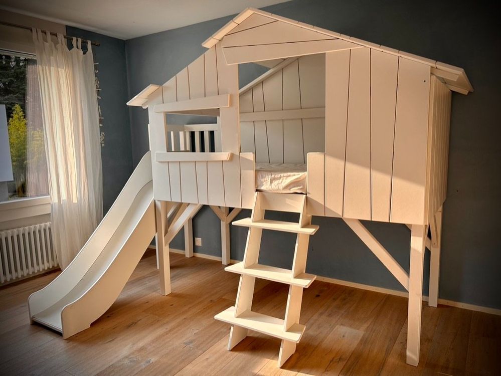 Baumhausbett Mit Rutsche