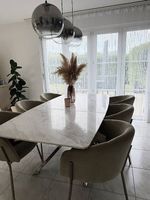 Marmor Esstisch mit 6 Stühle