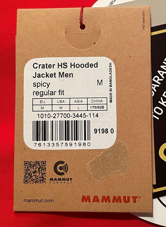 Mammut Giacche: MAMMUT - Crater HS Hooded Jacket Rot (Size M) **** NEU **** – Nuovo (secondo la descrizione) da Frasnacht venduto da mav29 3