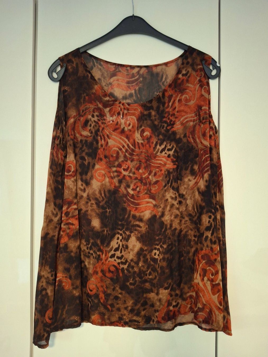 Top: Damen Top, 46/48, Braun-Orange gemustert – Nuovo (secondo la descrizione) da WALTERSWIL SO venduto da thb_ybm8 1