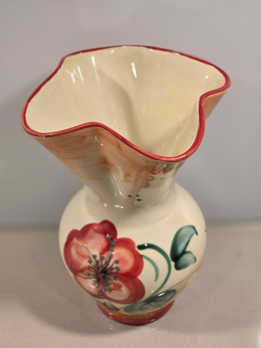 Vasi & Recipienti: Wunderschöne handbemalte Majolika Vase – Usato da Weisslingen venduto da Harbin 1
