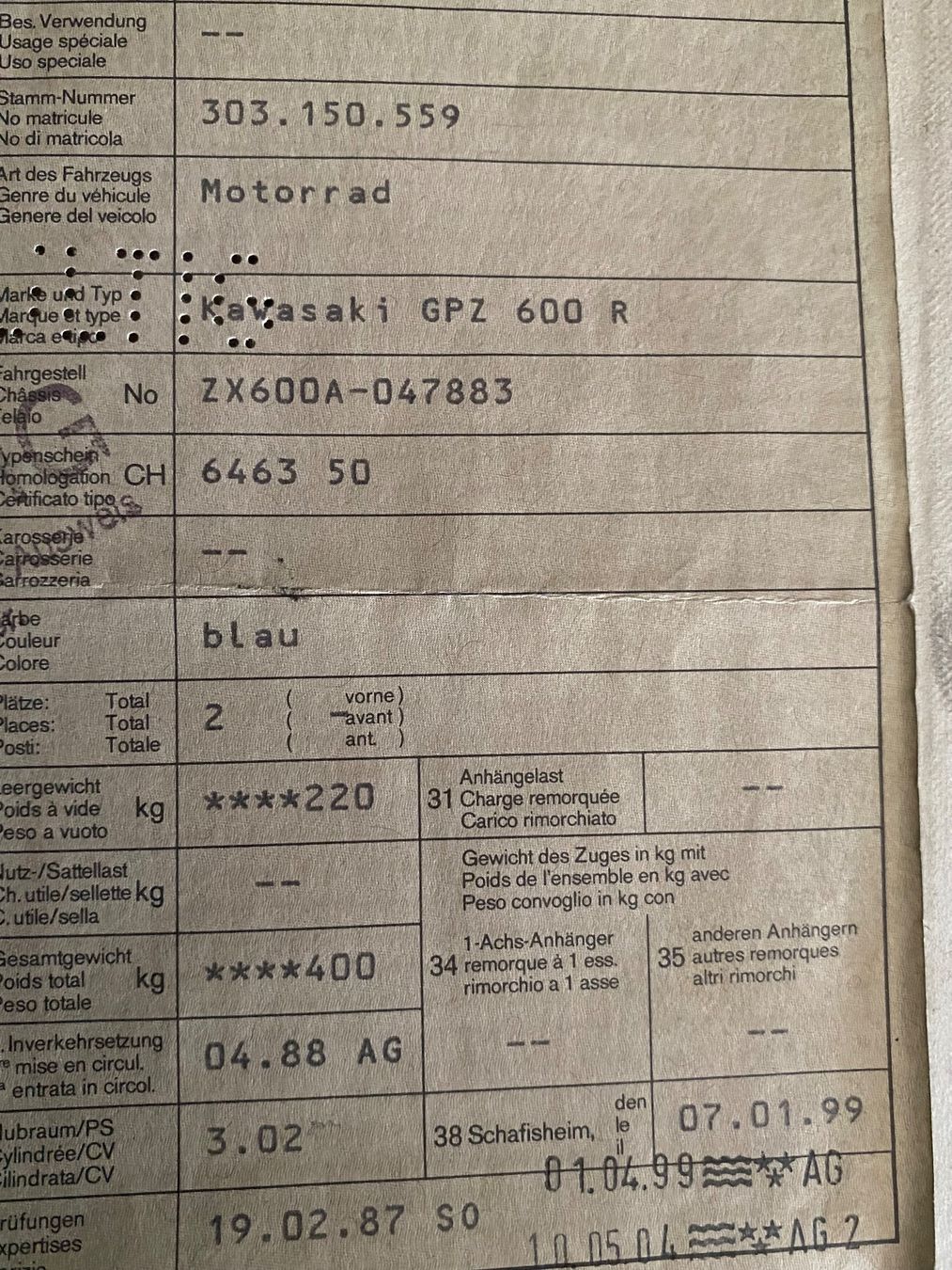 Kawasaki Strasse: Scheunenfund Kawasaki GPZ 600 R – Gebraucht aus Auenstein von guzischmid 5