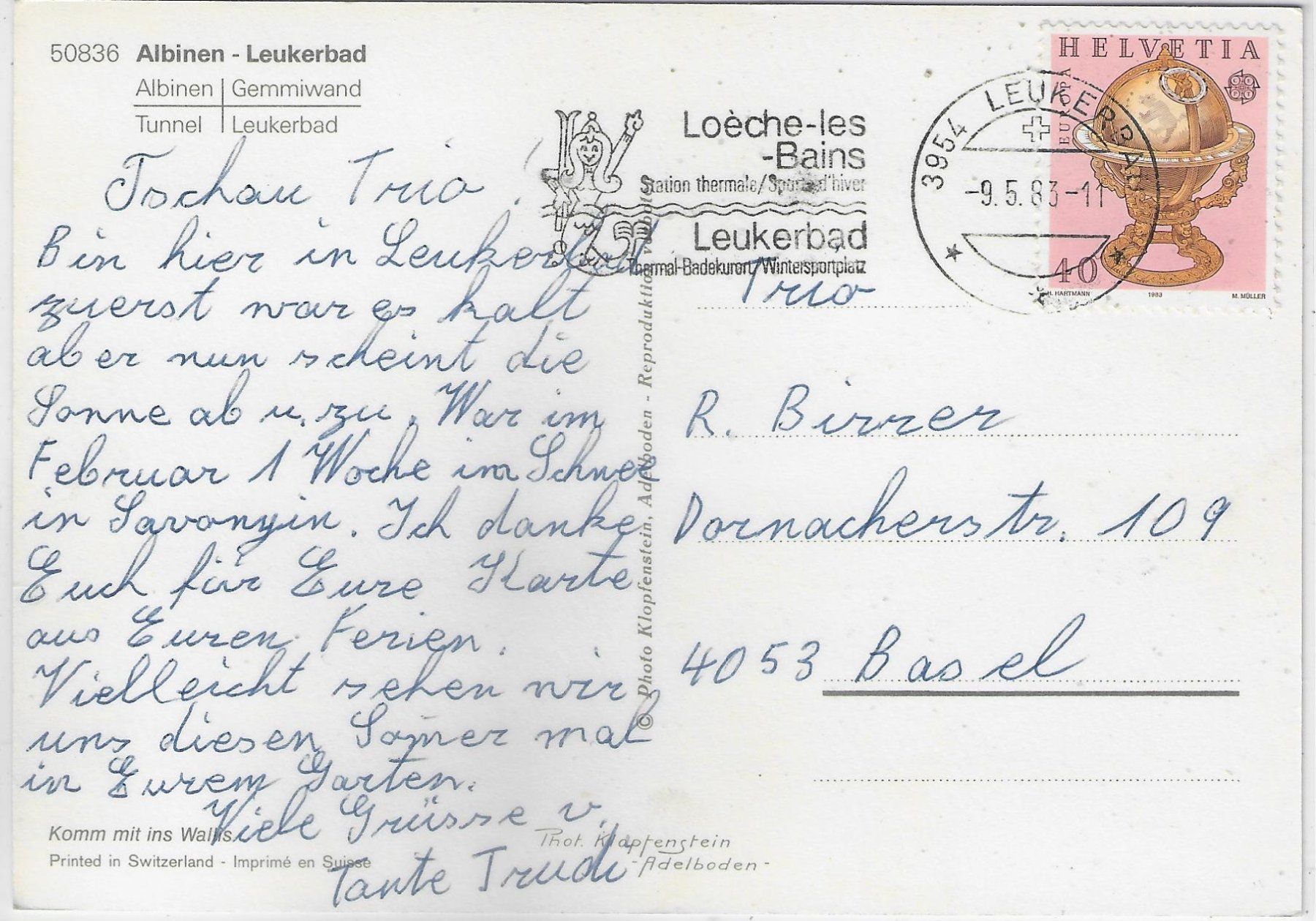 Cartoline postali: Albinen - Leukerbad - Multiview – Usato da Ettingen venduto da Kartenplanet 1