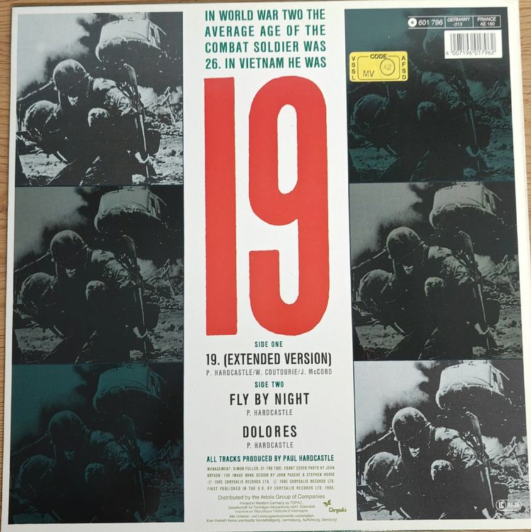 Dischi in vinile: Paul Hardcastle - 19 - Maxi-Single - Top Zustand! – Usato da Rheinsulz venduto da Dred 1