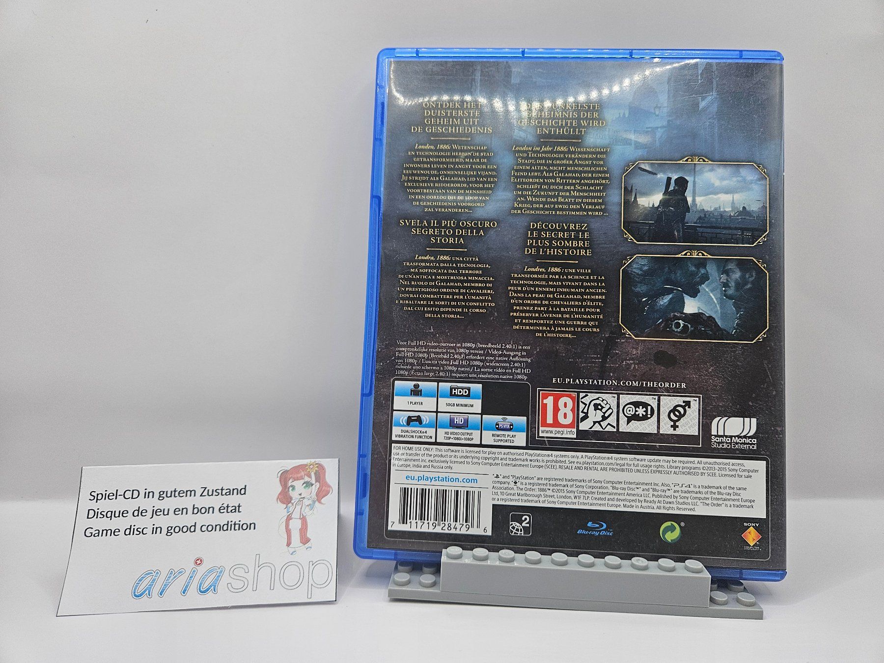 Sony Spiele: The Order 1886 PS4 DE / FR / EN CIB – Gebraucht aus Hauterive NE von ariashopch 1