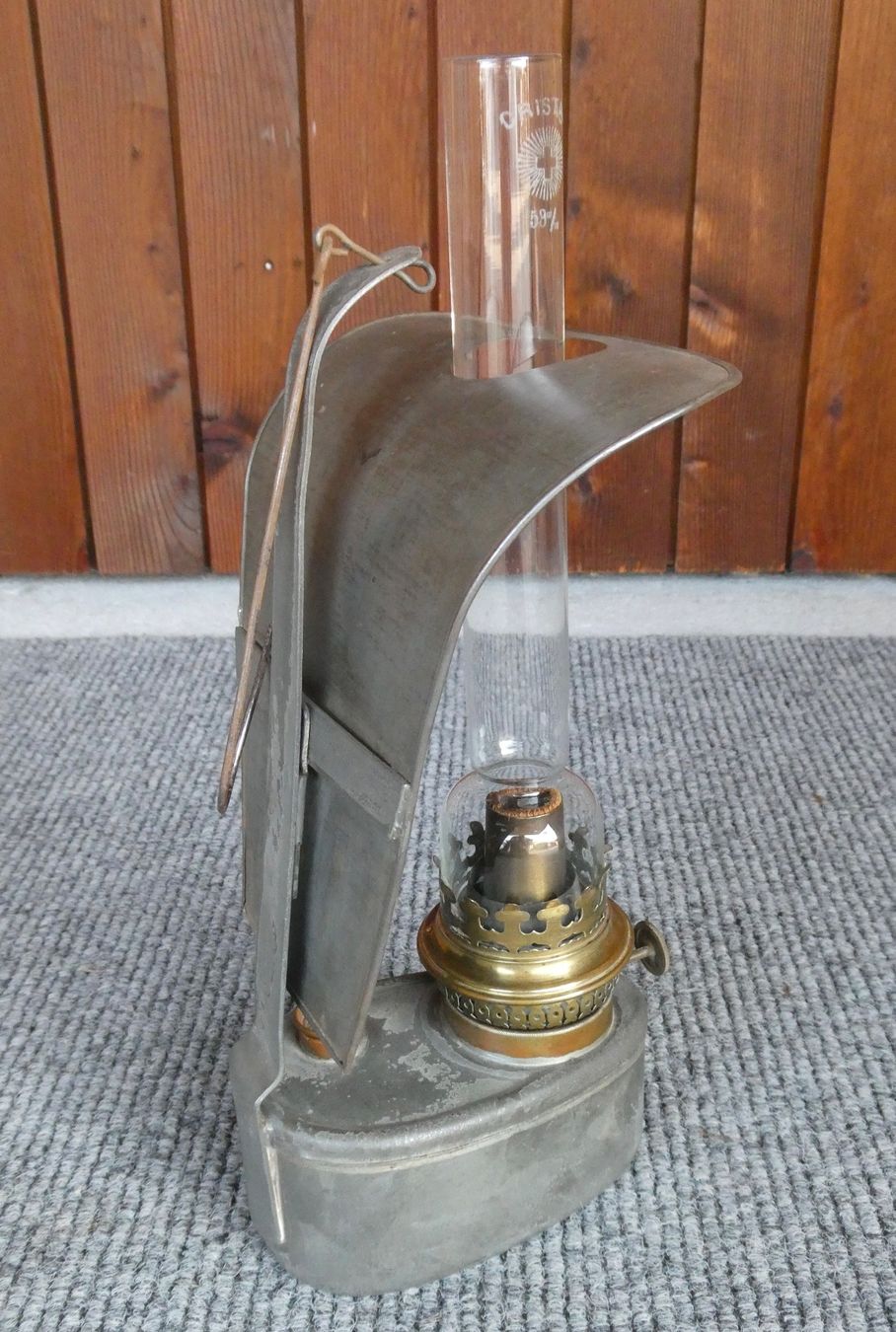 Lampade: antike Petrollampe aus Blech zum aufhängen oder hinstellen – Usato da Lüchingen venduto da Eeizo 6