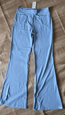 ​🏷️ Vintage Anti-Flirt Schlaghose in Babyblau (2)