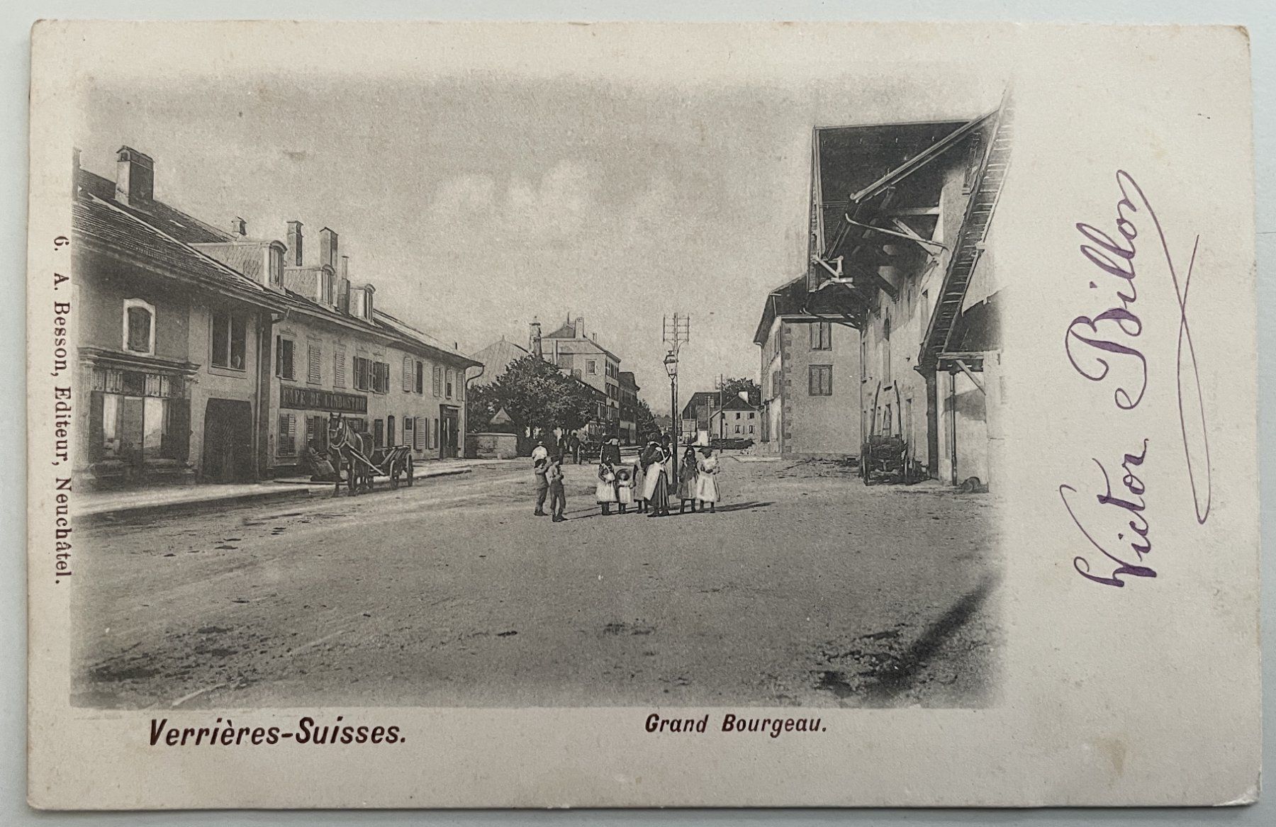 Cartes postales: Les Verrières - Grand Bourgeau – D'occasion à Savagnier par Ne2065
