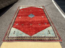 Gabbeh 260x210cm Teppich handgeknüpft sauber