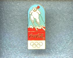 Coca Cola  Eisbär  Skifahrer 