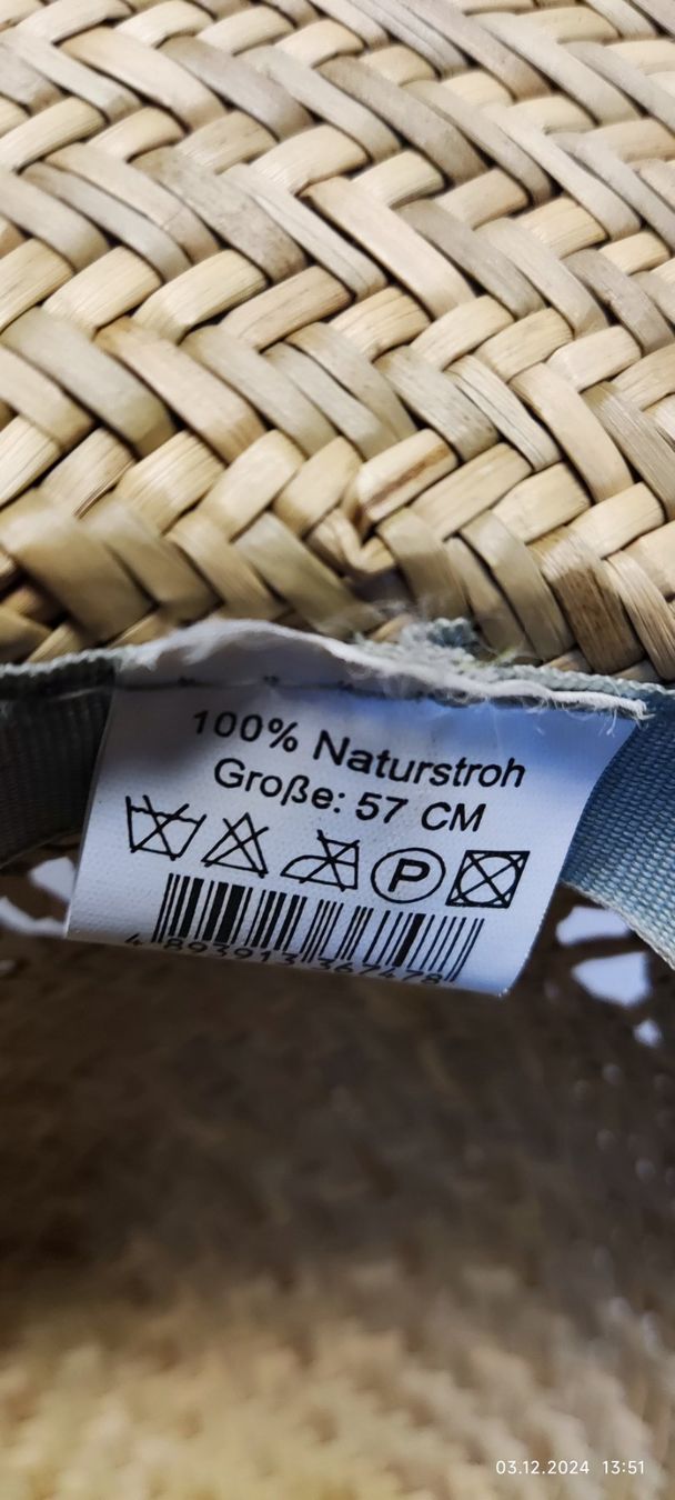 Copricapi, berretti & cappellini: Sommer Strohhut, Damenhut, Strandhut Gr. 57 – Usato da Wettswil venduto da Chateauxfoto 3