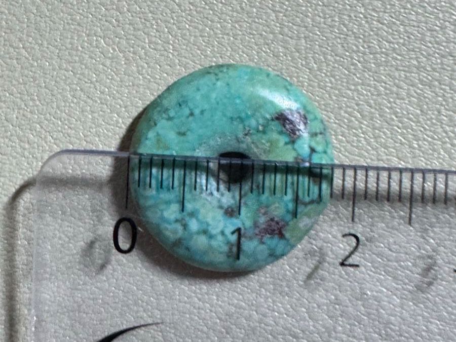 Anhänger: Turquoise bead round donut shape ca.1.8cm – Gebraucht aus Zürich von olalinda 4