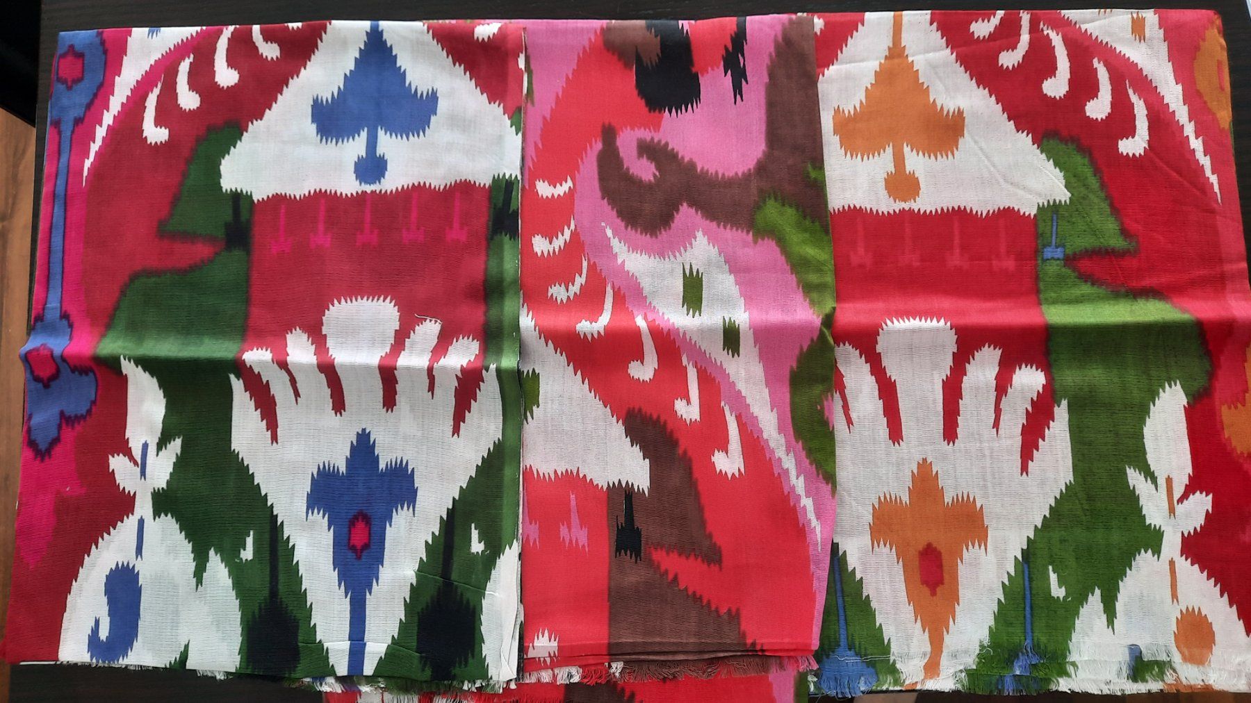 Foulard & Sciarpe: Usbekischer Ikat Schal; Baumwolle – Nuovo e nell'imballaggio originale da Herrliberg venduto da AlexandraBopp