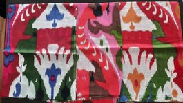 Usbekischer Ikat Schal; Baumwolle