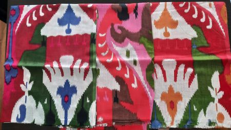 Usbekischer Ikat Schal; Baumwolle