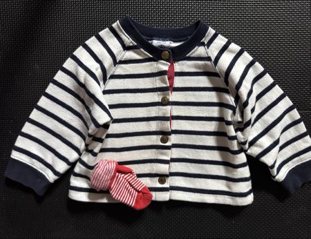 Petit Bateau|Babyjacke|navyweiß gestreift|sehr guter Zustand