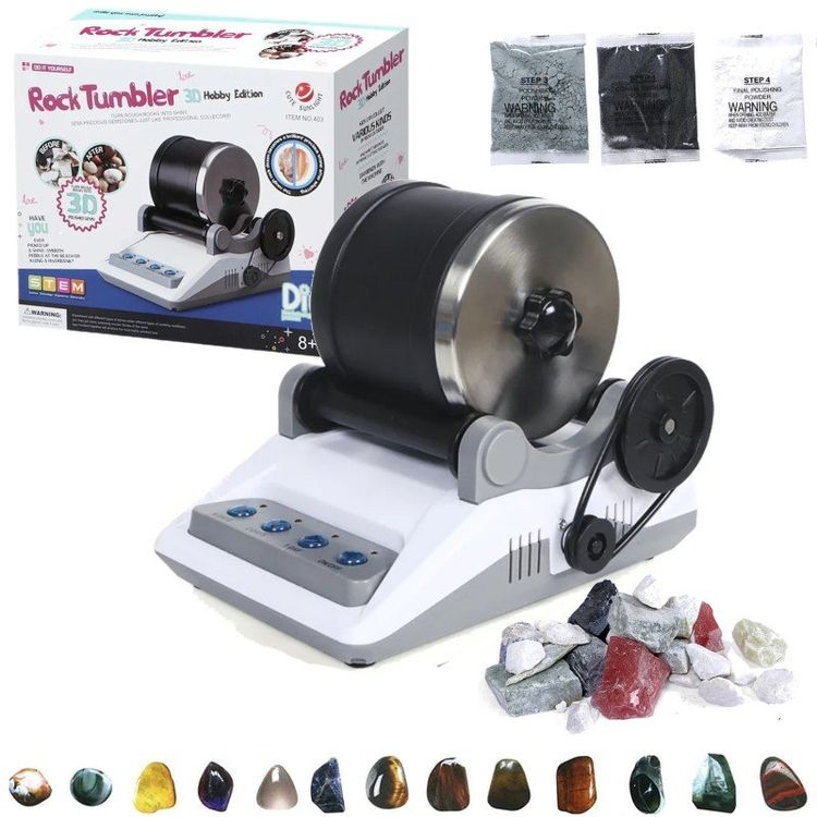 Acmeenjoy Rock Tumbler Kit Steintrommel Set Elektrisch Poliermaschine