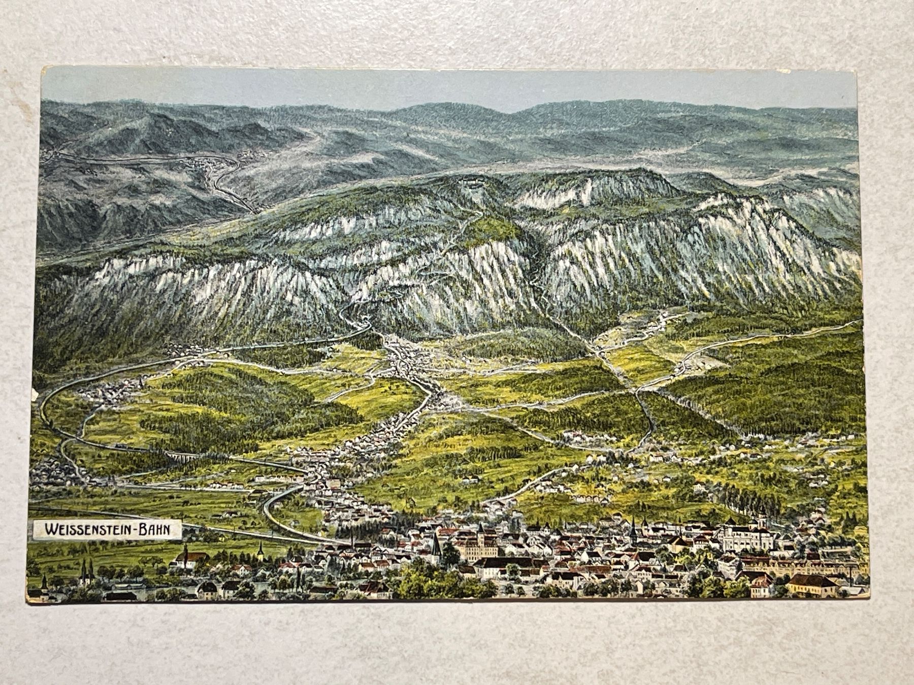 Cartoline postali: Weissenstein-Bahn, Solothurn und Umgebung – Usato da Strengelbach venduto da Aschatan5