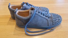 Christian Louboutin Louis Junior Spikes - Blau Wildleder - G