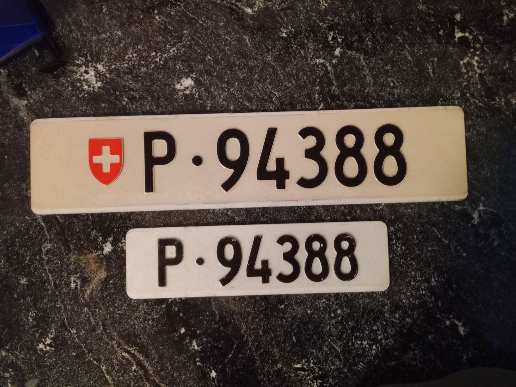 Insegne: 2x Nummernschild PTT Post ausrangiert 94388 – Usato da Küttigen venduto da Melisch1000