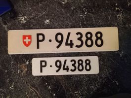 2x Nummernschild PTT Post ausrangiert 94388