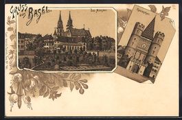 Lithographie Basel, Münster, Spalentor