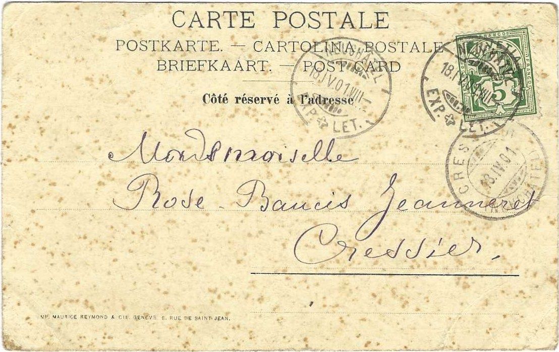 Cartoline postali: La Revue Maurice Genève 1901 – Usato da Brenles venduto da hello1063 1