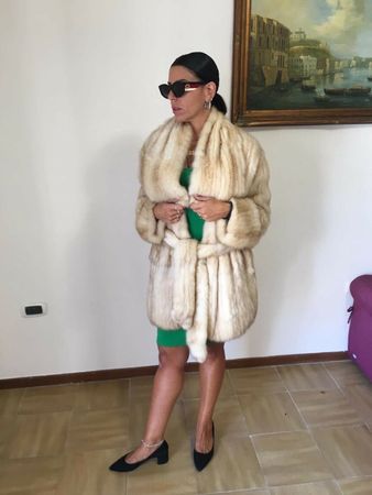 Neue Zobel Pelzjacke mit Schal ,Echtpelz