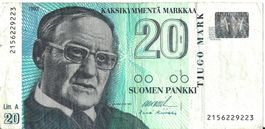 20 Markkaa Banknote Finland 1993