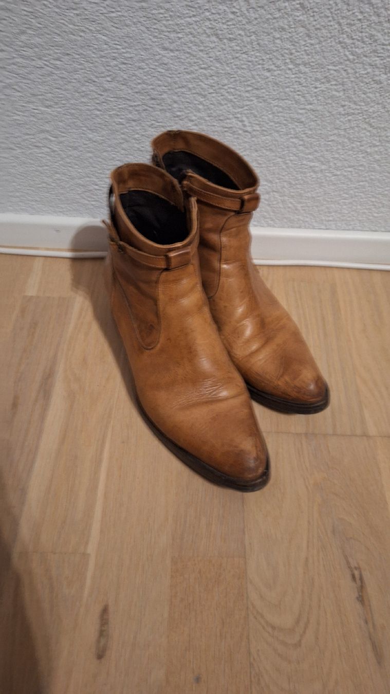 Scarpe da uomo: Lederstiefeletten Gr. 41, Braun – Usato da Thayngen venduto da Sela_ 4