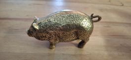Schweinfigur, Glücksschwein, Dekoration, Vintage
