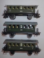 Märklin H0 - 3 x Blech grün P-Wagen - 2x Art. 4000 & 1x 4040