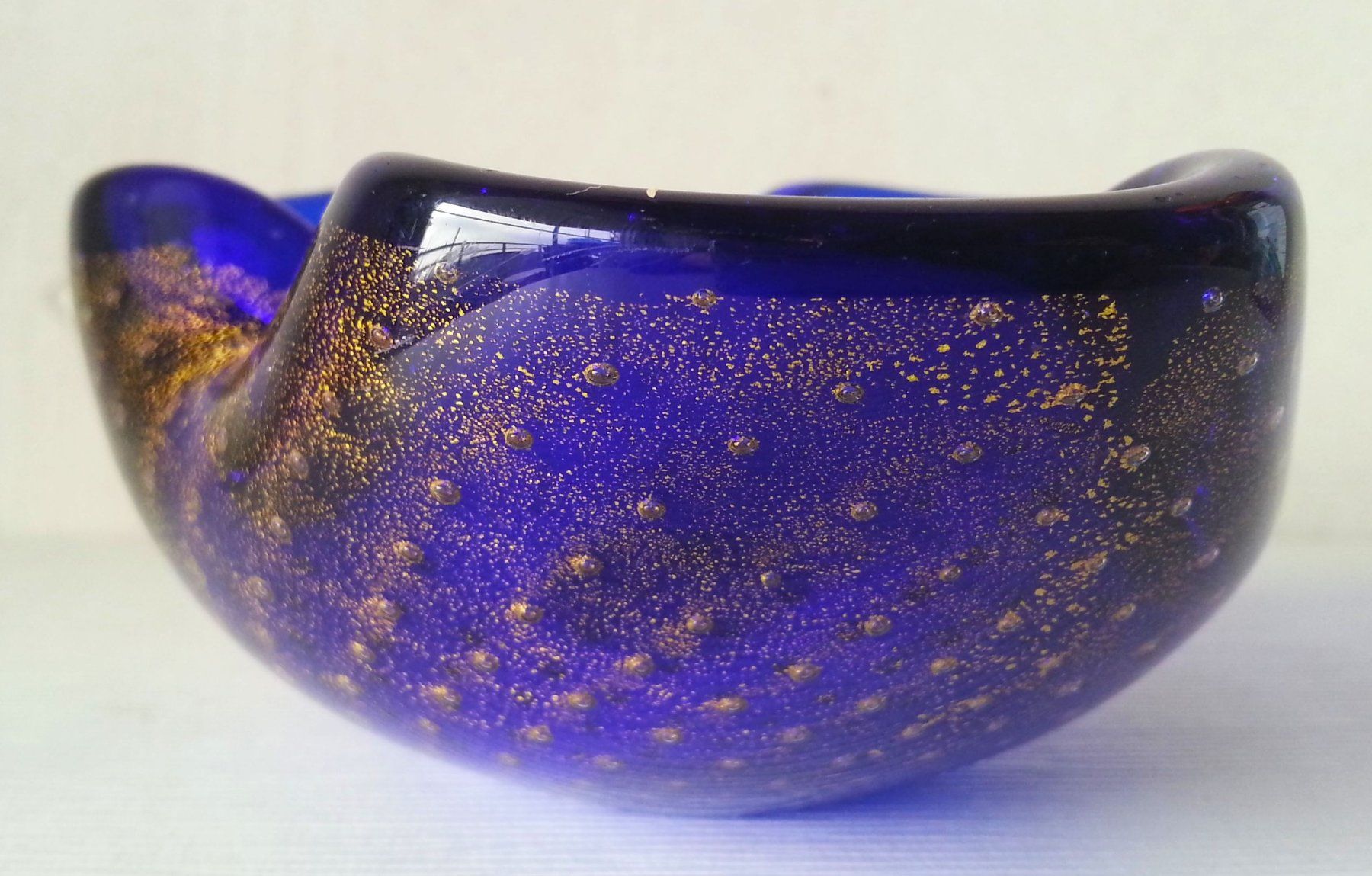 Murano Schalen: MURANO Glas kobaltblaue Schale, um 1950-60 – Gebraucht aus Oberriet SG von ganesh435 5
