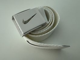 NIKE Stoff Gurt weiss, Original NIKE, Totallänge 115 cm